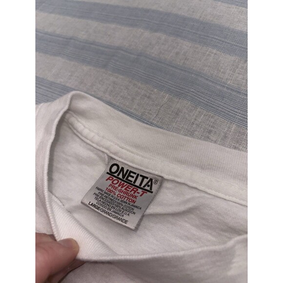 Vintage 90s Firefighter Tee T-shirt Off Duty Oneita Capital Concepts Large - Picture 6 of 12